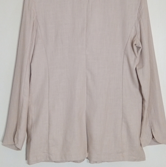 Stoosh linen blend longline open front blazer women's size medium - Picture 6 of 6